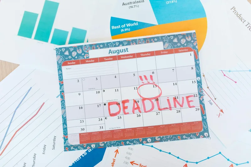 Malaysian tax calendar with income tax filing deadlines highlighted in red